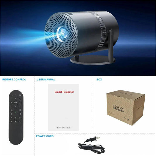 Salange P300 Mini Portable Projector - 4K 8K Video Decoding, 720P HD, Android 11, Wi-Fi, BT 5.1 - Mağazam