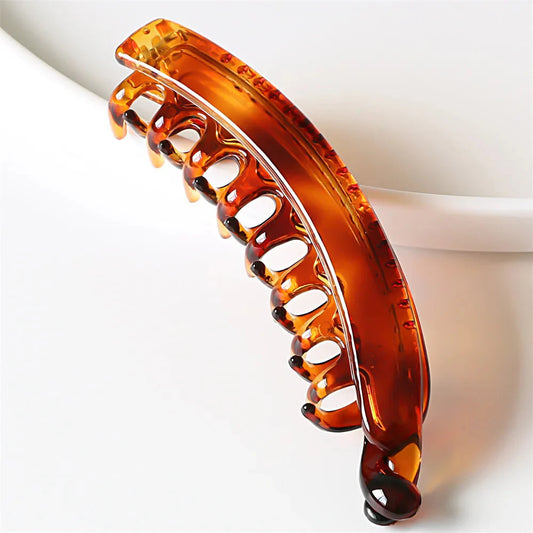 Frosted Solid Color Banana Hair Clips – Fashion Ponytail Barrettes & Hair Claws for Women - Mağazam